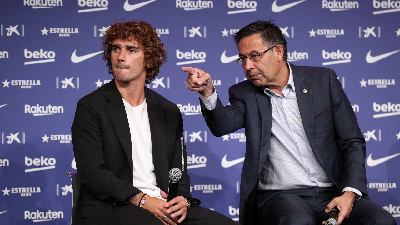 Griezmann & Bartomeu (©Albert Gea/Gallo Images)